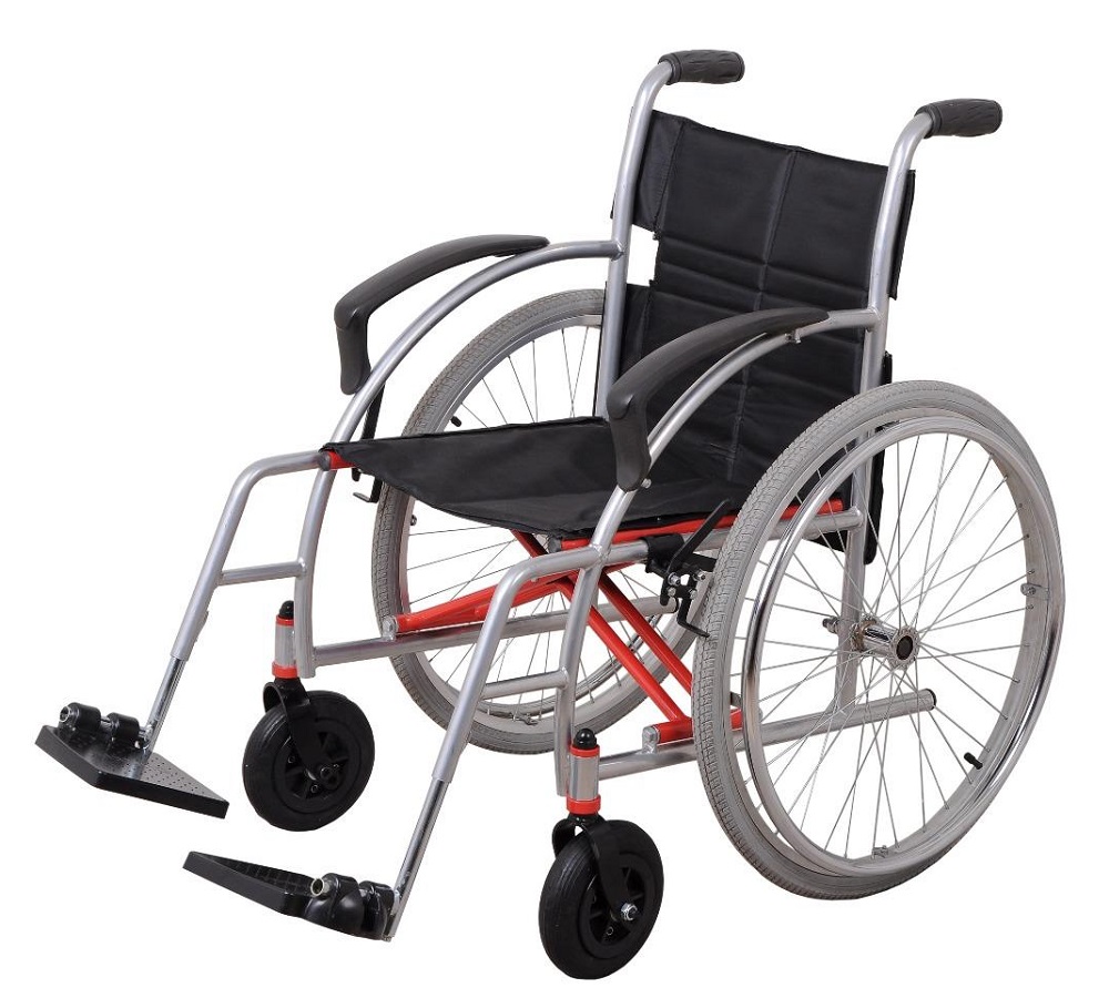 6 ویلچر فلزی بیمارستانی - Image 1